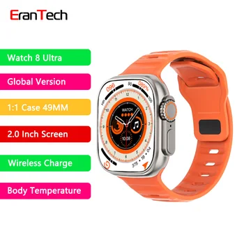DT8 Ultra akıllı saat Serisi 8 Ultra NFC GPS Parça 49MM 2.0 İnç Termometre Bluetooth Çağrı Erkekler Kadınlar Spor Smartwatch Apple