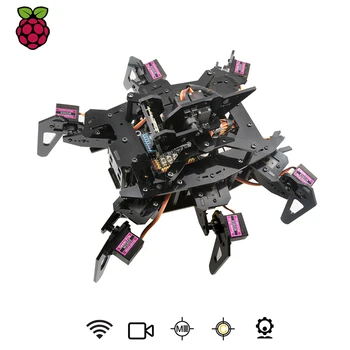 Adeept RaspClaws Hexapod Örümcek Robot Kiti ile OpenCV Hedef İzleme Video İletim Fonksiyonu Tarama Robotu Ahududu