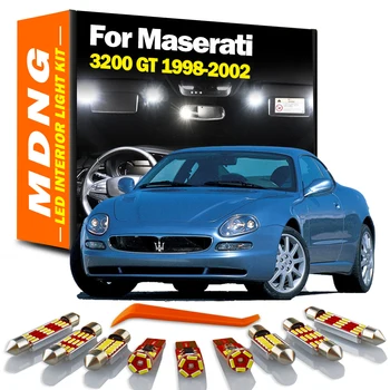 MDNG 9 Adet Canbus İç Lamba Maserati 3200 İçin GT 1998 1999 2000 2001 2002 Araç Ampul LED İç Harita kubbe ışık Kiti Hata Yok