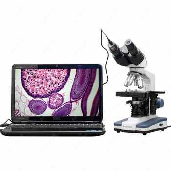 Binoküler Bileşik Mikroskop-AmScope 40X-2500X LED Dijital Binoküler Bileşik Mikroskop w 3D Sahne + 5MP USB Kamera B120C-E5