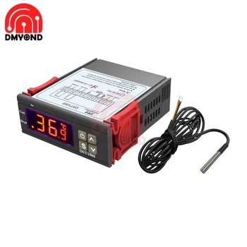 DST1000 AC 110-230V Tek Ekran Dijital termostat sıcaklık kumandası Kontrol Su Geçirmez DS18B20 Sensörü STC-1000