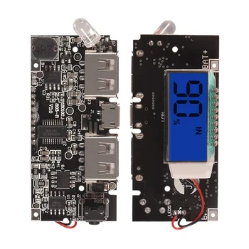 Otomatik Koruma! Çift USB 5V 2.1 1A Mobil Güç Banka 18650 Lityum Pil Şarj cihazı Kurulu Dijital LCD Modülü Şarj 