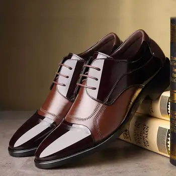 Iş Lüks OXford Ayakkabı Erkekler Nefes deri ayakkabı Kauçuk Resmi Elbise Ayakkabı Erkek Ofis Parti Düğün Ayakkabı Mokasen ty