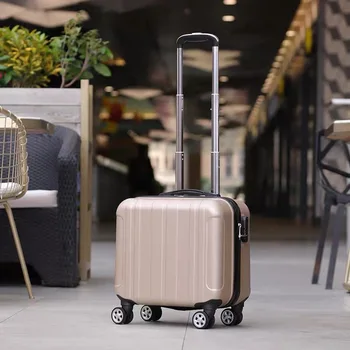 18 inç Seyahat bavul spinner tekerlekler üzerinde taşımak Kabin Haddeleme bagaj çantası tekerlekli çanta Öğrenci bavul Bagaj seti moda