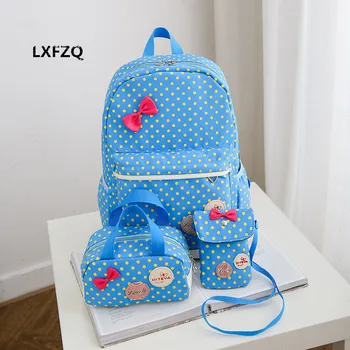 LXFZQ Sırt Çantası kızlar için 3 adet okul çantaları mochilas escolares infantis Sırt Çantaları ergen kız kelebek