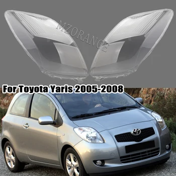 Far Kapağı Abajur Toyota Yaris 2005 İçin 2006 2007 2008 Ön Kabuk Far Gölge Şeffaf Cam Lens
