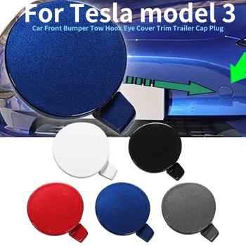 Araba Styling Ön Tampon Çeki Kancası kapatma başlığı Değiştirme Tesla Modeli 3 Aksesuarları Ön Çekme Aksamı Kapağı Dış Aksesuarlar