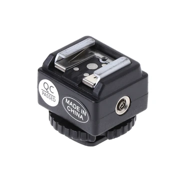 P82F C - N2 Sıcak Ayakkabı Dönüştürücü Adaptör PC Sync Port Kiti Nikon Flaş İçin Canon Kamera