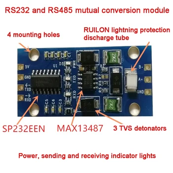 RS232 to RS485 Karşılıklı Dönüşüm Modülü 485 ila 232 Yıldırımdan Korunma Aşırı Akım Ve Aşırı Gerilim Koruması 5V Güç Kaynağı