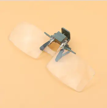 2 Kez Gözlük çerçevesi klip tipi taşınabilir okuma büyüteç yaşlılar için cerrahi Telefonu tamir Büyüteç