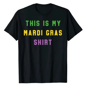 Mardi Gras Kostüm Komik Parti Benzersiz New Orleans Hediyeler T-Shirt Mektuplar Baskılı Grafik Tees Kadın Erkek Kısa Kollu Bluzlar