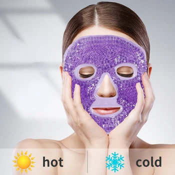 Güzellik Jel Göz Yüz Maskesi PVC Peluş Sıcak Soğuk Terapi Ev Güzellik Maskesi Göz Maskesi Kullanımlık Buz Maskesi Yüz Cilt Bakımı Araçları