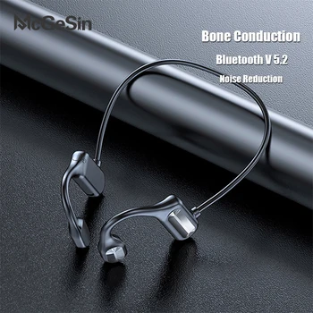 Yeni IPX5 Su Geçirmez Kablosuz kemik iletimli kulaklık Spor kulaklık Bluetooth Uyumlu Eller Serbest mikrofonlu kulaklık