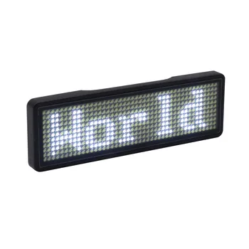 Yüksek kaliteli kaydırma çalışan metin küçük LED ekran LED rozeti LED mesaj işareti DIY LED kartvizit LED adı etiketi adı işareti