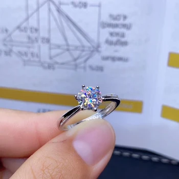 2020 yeni çatırtı moissanite yüzük kadınlar takı nişan yüzüğü düğün için 925 gümüş yüzük doğum günü hediyesi