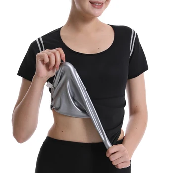Eşofman Kadınlar için Bel Eğitmen Yelek Kadınlar için Sauna Takım Elbise eşofman Tank Top Vücut Şekillendirici Nefes T-Shirt