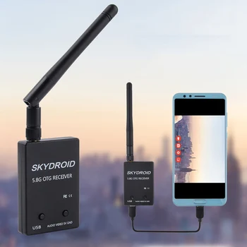 Skydroid 5.8 Ghz 150CH Gerçek Çeşitlilik UVC OTG Smartphone FPV Alıcı Android Tablet PC için VR Kulaklık FPV Sistemi RC Drone
