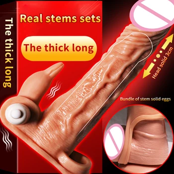 Penis Büyütme Kollu Seks Oyuncakları Mermi Titreşimli Kullanımlık Prezervatif Penis Extender Horoz Kollu Penis Kollu Erkekler İçin Yetişkin Ürün