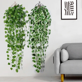 Yapay Asma Zarif Yapay sarmaşık yaprağı Garland Bitki Asma Sahte Yaprak Parti Düğün Dekorasyon Ev Dekorasyon Hediye
