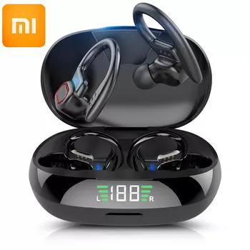 XİAOMİ YENİ TWS Bluetooth mikrofonlu kulaklık Spor Kulak Kancası LED Ekran kablosuz kulaklıklar HiFi Su Geçirmez Kulaklıklar