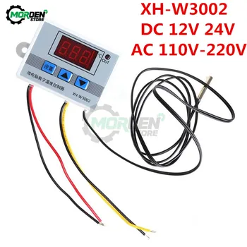 XH-W3002 W3002 W3001 DC 12V 24V AC 110V-220V LED Dijital Termoregülatör termostat sıcaklık kumandası Ölçer Isıtma Soğutma