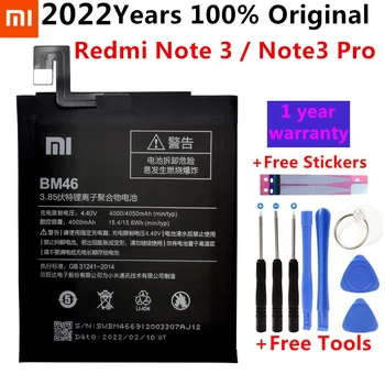 100 % Orijinal 2022 Yıl Yeni Yüksek kaliteli BM46 Pil Gerçek 4000mAh Xiaomi Redmi İçin Not 3 Redmi Note3 Pro Hediye Araçları + Çıkartmalar