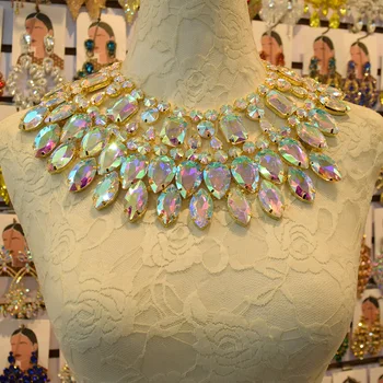 Kolye büyük boyutu Takı erkekler için büyük Aksesuarları düğün için CUİER Lüks Kadın sahne fashion show AB kristal Sürükleyin kraliçe parça