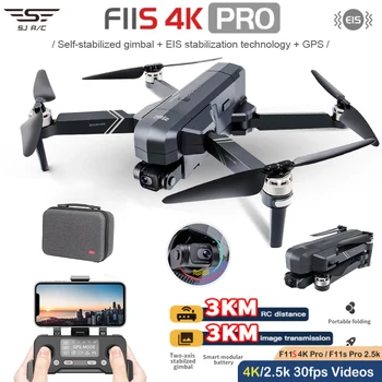 SJRC F11 Pro 4K F11s Pro 4K Kamera Drone GPS 5G FPV HD 2 Eksenli Stabilize Gimbal EIS Profesyonel Fırçasız Quadcopter RC Drone