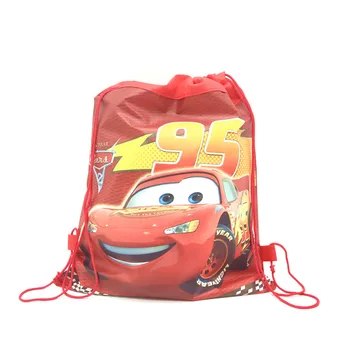 1 adet Yüksek Kalite Disney Arabalar Yıldırım McQueen Tema Parti Çantaları Çocuklar İçin Doğum Günü Dokunmamış İpli hediye keseleri Okul Çantaları