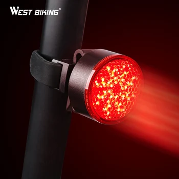 Batı BİSİKLET bisiklet arka lambası USB şarj edilebilir arka uyarı lambası LED parlak güvenlik MTB bisiklet Bicicleta aksesuarları bisiklet ışık