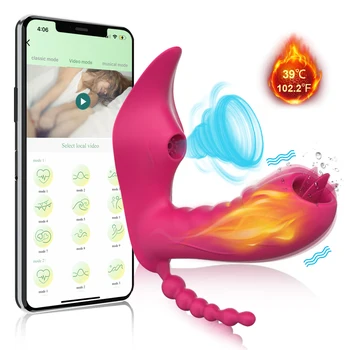 3 in 1 kablosuz bluetooth G Spot Yapay Penis Vibratör Kadınlar için APP uzun mesafe kumandalı Enayi Klitoris Stimülatörü Seks Oyuncakları
