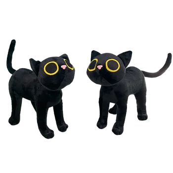28 cm Kawaii Fran Yay Kedi peluş oyuncak Karikatür Anime Peluş Bebek Güzel Siyah Kedi Doldurulmuş Oyuncaklar Yumuşak Bebek Oyuncak Çocuk Kız Noel Hediyesi