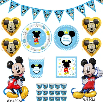 Mickey folyo balon Disney Minnie Mickey Mouse Kafa Düğün Doğum Günü Partisi Süslemeleri Sofra Helyum Globos Bebek Duş Kaynağı