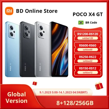 Küresel Sürüm POCO X4 GT 5G Smartphone 128GB / 256GB Dimensity 8100 144Hz Dinamik Anahtarı Ekran 64MP Üçlü Kamera 67W Şarj
