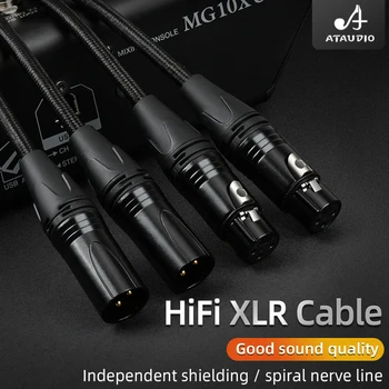 Hifi XLR Kablo Yüksek Kaliteli 6N OFC Mikrofon Ses Kablosu Fişi XLR Uzatma Kablosu ses mikseri Amplifikatörler