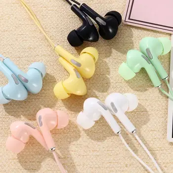 Kablolu Kulaklıklar Bas Kulak mikrofonlu kulaklık müzik kulaklıkları 3.5 mm stereo oyun kulaklığıı Dinamik Macaron Renk Hediyeler