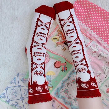 Orijinal Yeni Tasarım Lolita Çorap Kabarcıklar Fırfır İlmek Geçişi Ma kimlik Tüp Çorap Loli %100 % Pamuk Jk Üniforma Çorap Kızlar