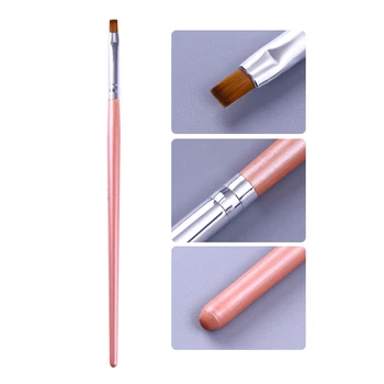 Boyama Fırçası UV Jel Sökücü Kalem pembe Saplı Toz Temiz Tırnak Kenar Manikür Temizleyici Tırnak Sanat Aracı