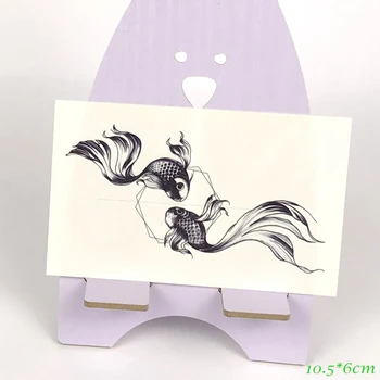 Su geçirmez Geçici Dövme japon balığı goldfish Balık dövme çıkartma flaş dövme sahte dövmeler kız kadınlar lady için