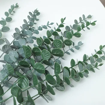 1/5 adet Yapay Okaliptüs Yaprakları Sahte Bitkiler Düğün Dekorasyon Eucalipto Kaynaklanıyor Ev Süsler İçin DIY Buket Yeşil Dekor