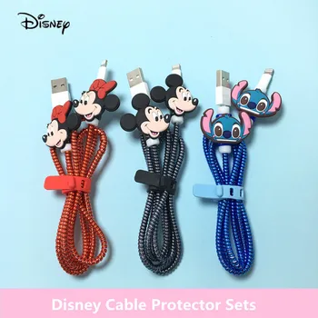 Disney Kablo Sarıcı Seti Karikatür Şarj USB Kablosu Koruyucu Apple iPhone Samsung Xiaomi Huawei İçin Kablo Koruyun Dekorasyon