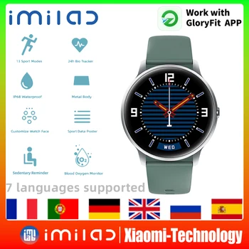 IMILAB KW66 akıllı saat Erkekler Kadınlar Bluetooth 5.0 akıllı bilezik Spor Spor İzci İzle Kalp Hızı IP68 Su Geçirmez Smartwatch