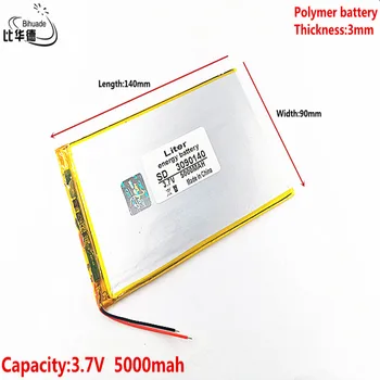 Kaliteli 3.7 V,5000mAh 3090140 (polimer lityum iyon batarya) li-ion pil tablet pc için 7 inç 8 inç 9 inç