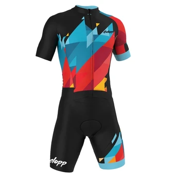2021CİCLOPP yaz erkek triatlon kısa kollu tulum takım elbise yol bisikleti dağ bisikleti çabuk kuruyan ter emici, Likra kumaş