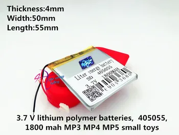 3.7 V 1800 mAh 405055 Lityum Polimer Li-Po li ion Şarj Edilebilir Pil hücreleri İçin Mp3 MP4 MP5 GPS