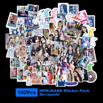 55 Adet/takım Kpop Newjeans Etiket Yeni Albüm Dikkat Newjeans Albümü Kızlar Fotoğraf Kartı Kartpostal Hayranları Hediye Sticker