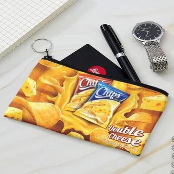 Patates cipsi Cüzdan Kadın Ve Erkek küçük cüzdan kart çantası Cep Değişim Çanta Sevimli bozuk para cüzdanı Komik Çanta Küçük Kese Kozmetik Çantası