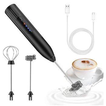 Süt köpürtücü Elektrikli Değnek USB Şarj Edilebilir süt köpürtücü Elektrikli Kahve Cappuccino Latte Sıcak Çikolata