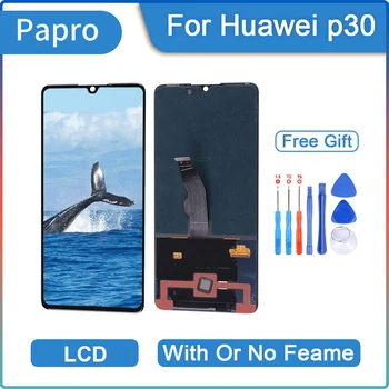 Huawei P30 Ekran LCD ELE-L29 ELE-L09 ELE-AL00 LCD dokunmatik ekranlı sayısallaştırıcı grup Değiştirme Ücretsiz Hediye İle
