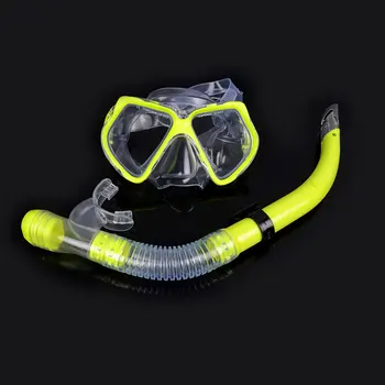 JSJM Profesyonel şnorkelli dalış maskesi ve Şnorkel Gözlük Gözlük Dalış Yüzme Yarı Kuru Nefes Tüpü Seti Şnorkel Maskesi
